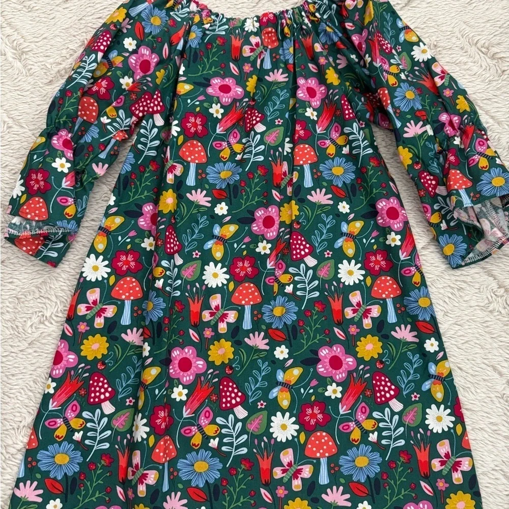 New Handcrafted Retro Vibe Peasant Dress